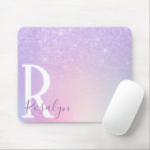 Elegant modern, stijlvol meisje ombre paarse glitt muismat (Met muis)