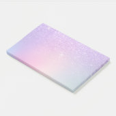 Elegant modern, stijlvol meisje ombre paarse glitt post-it® notes (Schuin)