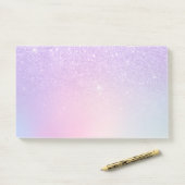 Elegant modern, stijlvol meisje ombre paarse glitt post-it® notes (Op bureau)