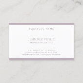 Elegant modern, stijlvol, minimalistisch Paars bee Visitekaartje (Achterkant)