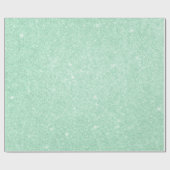 Elegant modern stijlvol mint-groen glitter cadeaupapier (Vlak)