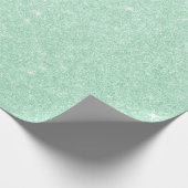 Elegant modern stijlvol mint-groen glitter cadeaupapier (Hoek)