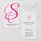 Elegant modern stijlvol monogram visitekaartje (Voorkant / Achterkant)