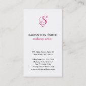 Elegant modern stijlvol monogram visitekaartje (Achterkant)