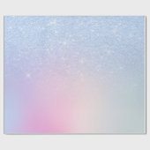Elegant modern, stijlvol ombre blauw glitter regen cadeaupapier (Vlak)