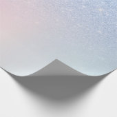 Elegant modern, stijlvol ombre blauw glitter regen cadeaupapier (Hoek)