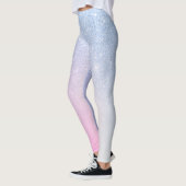 Elegant modern, stijlvol ombre blauw glitter regen leggings (Links)