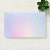 Elegant modern, stijlvol ombre blauw glitter regen post-it® notes (Kantoor)