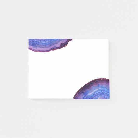 Elegant modern, stijlvol paars agate geode stone post-it® notes (Voorkant)