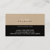 Elegant, modern & stijlvol professioneel kraft / z visitekaartje (Achterkant)