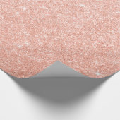 Elegant modern, stijlvol roos goud glitter cadeaupapier (Hoek)