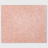 Elegant modern, stijlvol roos goud glitter cadeaupapier (Vlak)