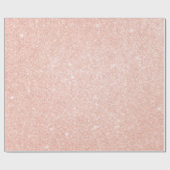 Elegant modern, stijlvol roos goud glitter cadeaupapier (Vlak)