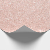 Elegant modern, stijlvol roos goud glitter cadeaupapier (Hoek)