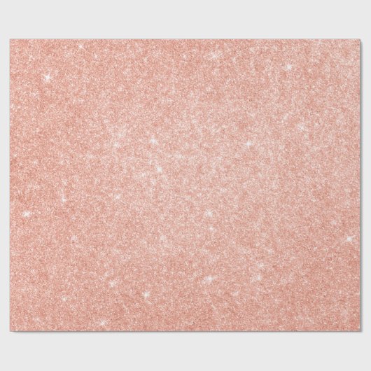 Elegant modern, stijlvol roos goud glitter cadeaupapier (Vlak)