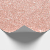 Elegant modern, stijlvol roos goud glitter cadeaupapier (Hoek)