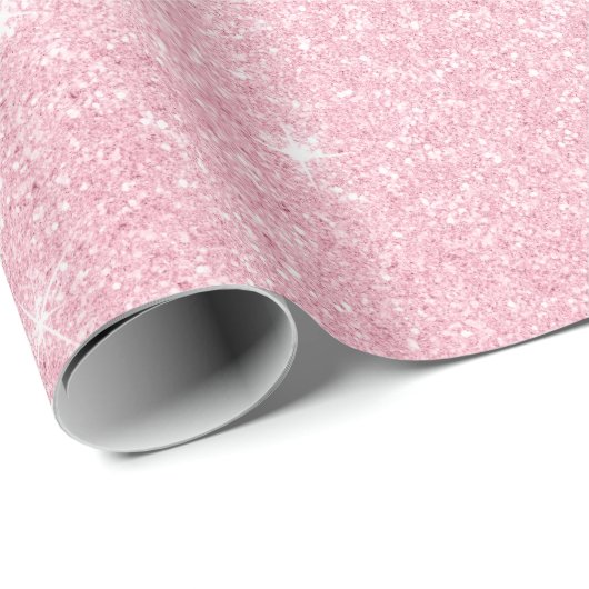 Elegant modern stijlvol roze roze roze goud glitte cadeaupapier (Rol Hoek)