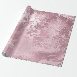 Elegant modern stijlvol roze roze roze goudmarmer cadeaupapier