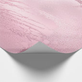 Elegant modern stijlvol roze roze roze goudmarmer cadeaupapier (Hoek)