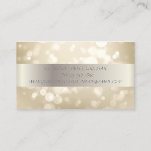 Elegant modern Stijlvol Stripe Bokeh Visitekaartje (Achterkant)