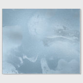 Elegant modern, stijlvol, vers blauw marmer cadeaupapier (Vlak)