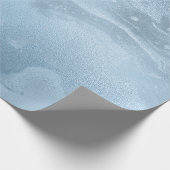 Elegant modern, stijlvol, vers blauw marmer cadeaupapier (Hoek)