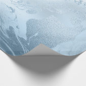 Elegant modern, stijlvol, vers blauw marmer cadeaupapier (Hoek)