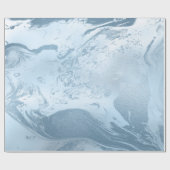 Elegant modern, stijlvol, vers blauw marmer cadeaupapier (Vlak)