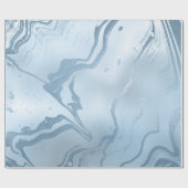 Elegant modern, stijlvol, vers blauw marmer cadeaupapier (Vlak)