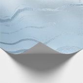 Elegant modern, stijlvol, vers blauw marmer cadeaupapier (Hoek)