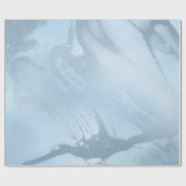 Elegant modern, stijlvol, vers blauw marmer cadeaupapier (Vlak)