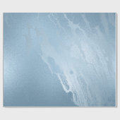 Elegant modern, stijlvol, vers blauw marmer cadeaupapier (Vlak)