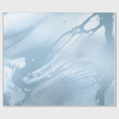 Elegant modern, stijlvol, vers blauw marmer cadeaupapier (Vlak)