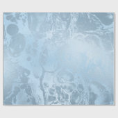 Elegant modern, stijlvol, vers blauw marmer cadeaupapier (Vlak)