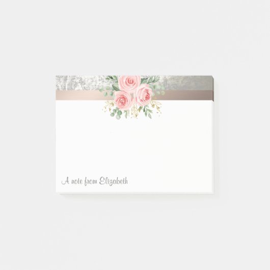 Elegant modern, stijlvol, Waterverf bloemen Post-it® Notes (Voorkant)