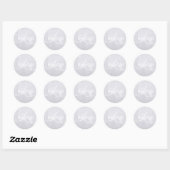 Elegant modern, stijlvol zilveren glitter make-up ronde sticker (Vel)