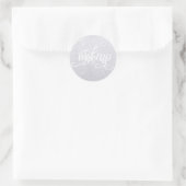 Elegant modern, stijlvol zilveren glitter make-up ronde sticker (Tas)