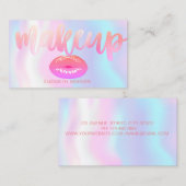 Elegant modern Stijlvolle Lips, holografisch Visitekaartje (Voorkant / Achterkant)