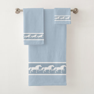 Elegant, Modern, Stijlvolle Paarden op Wonderbaarl Bad Handdoek