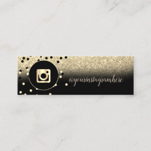 Elegant Modern ,Stippen, Gouden Glitters Instagra Mini Visitekaartje