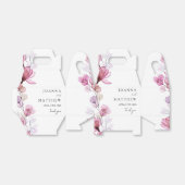 Elegant Modern Stof Roze Bloem Bruiloft Bedankdoosjes (Uitgevouwen)