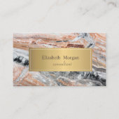 Elegant Modern Stone Marble Gold Visitekaartje (Voorkant)