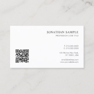 Elegant modern strak design Sjabloon QR-code Visitekaartje
