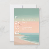 Elegant Modern strand RSVP Kaartje (Voorkant)