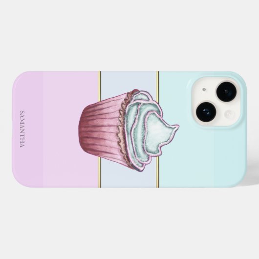 Elegant Modern Striped, Cupcake Case-Mate iPhone Case (Achterkant (horizontaal))
