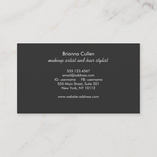 Elegant modern Striped FAUX Gold Foil en Roze Visitekaartje (Achterkant)