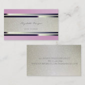 Elegant Modern Striped, Glitter Visitekaartje (Voorkant / Achterkant)