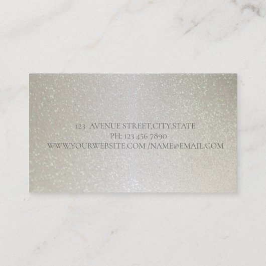 Elegant Modern Striped, Glitter Visitekaartje (Achterkant)
