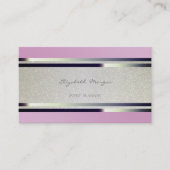 Elegant Modern Striped, Glitter Visitekaartje (Voorkant)