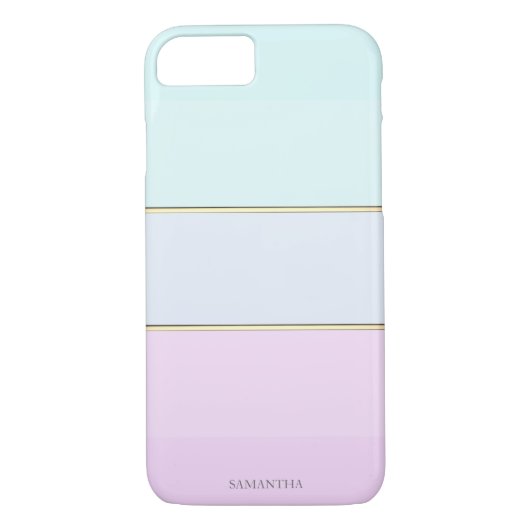 Elegant Modern Striped, Ombre-Personalized Case-Mate iPhone Case (Achterkant)